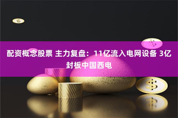 配资概念股票 主力复盘：11亿流入电网设备 3亿封板中国西电
